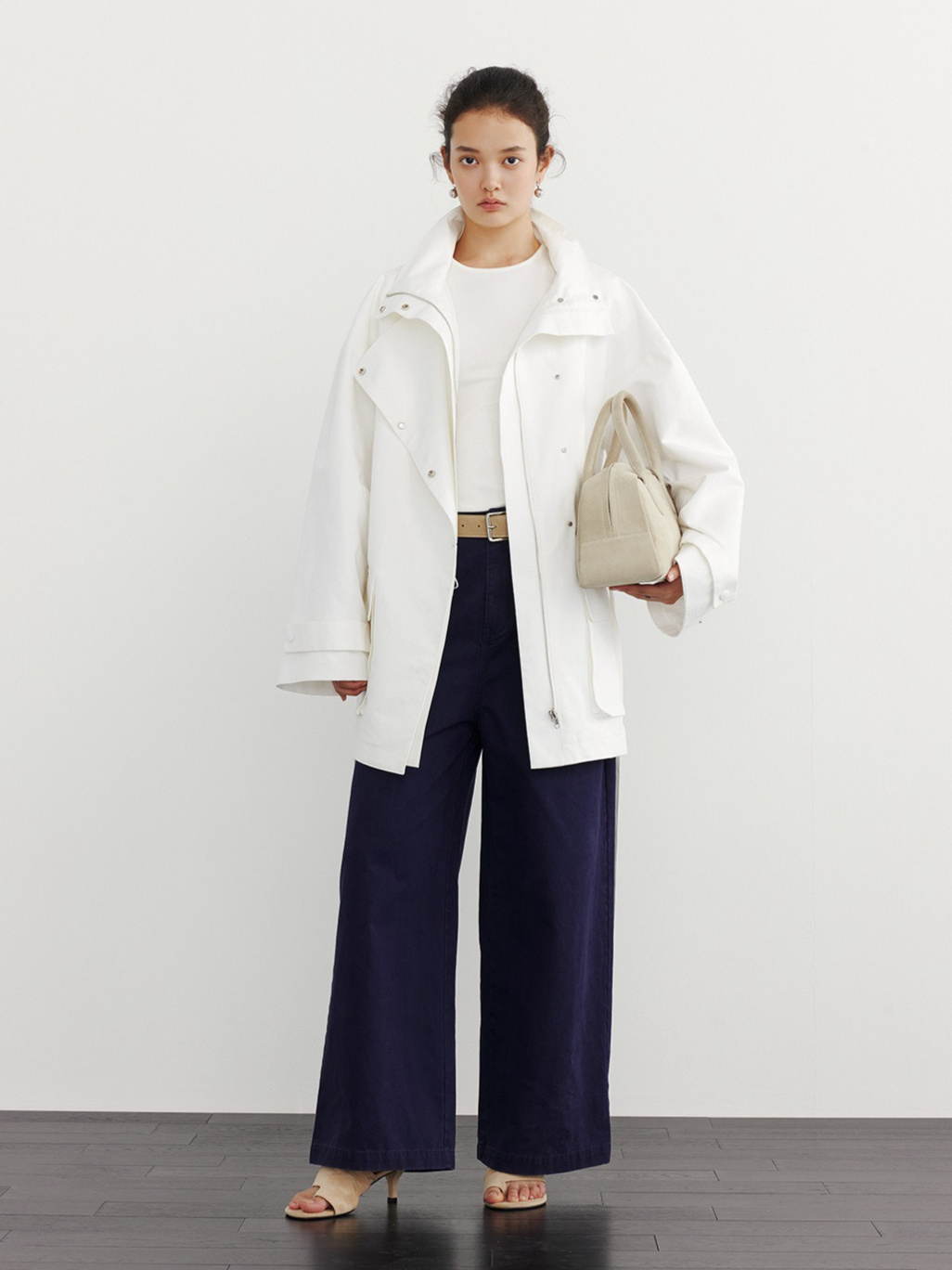 OVERSIZED STAND COLLAR COAT 2128