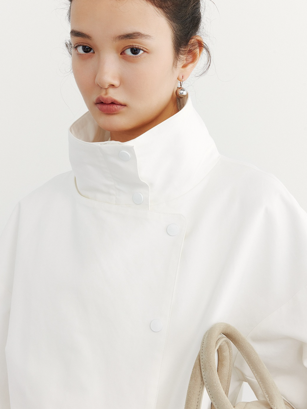 OVERSIZED STAND COLLAR COAT 2128