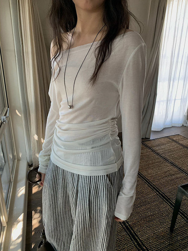 オフショルダードレープシアートップス 1989 – gypsophila