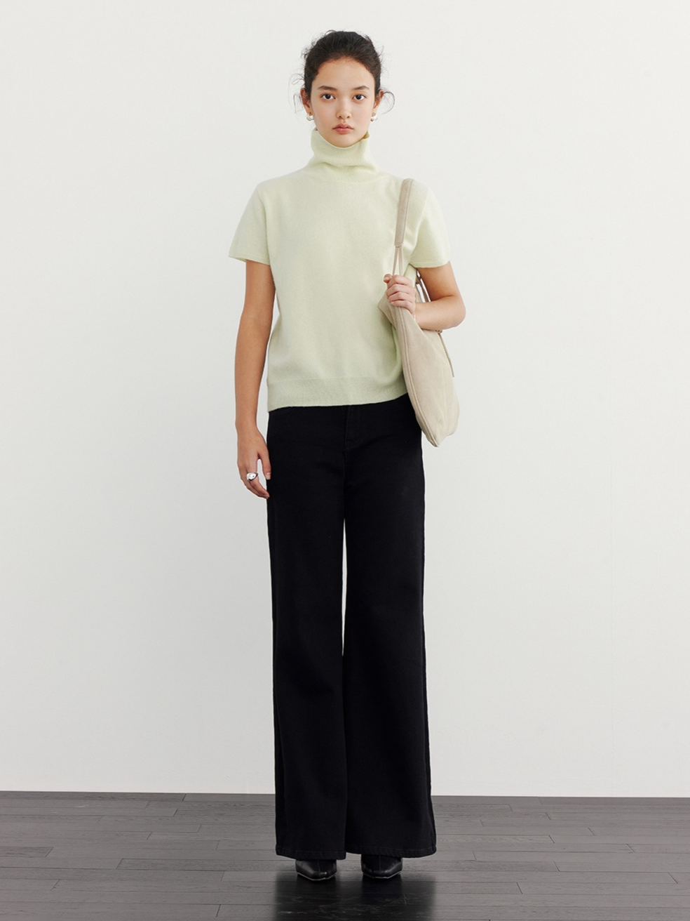 HALF-SLEEVE TURTLENECK KNIT 2126