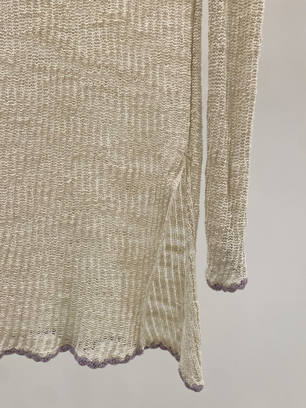 SHEER KNIT LONG TOP 2120