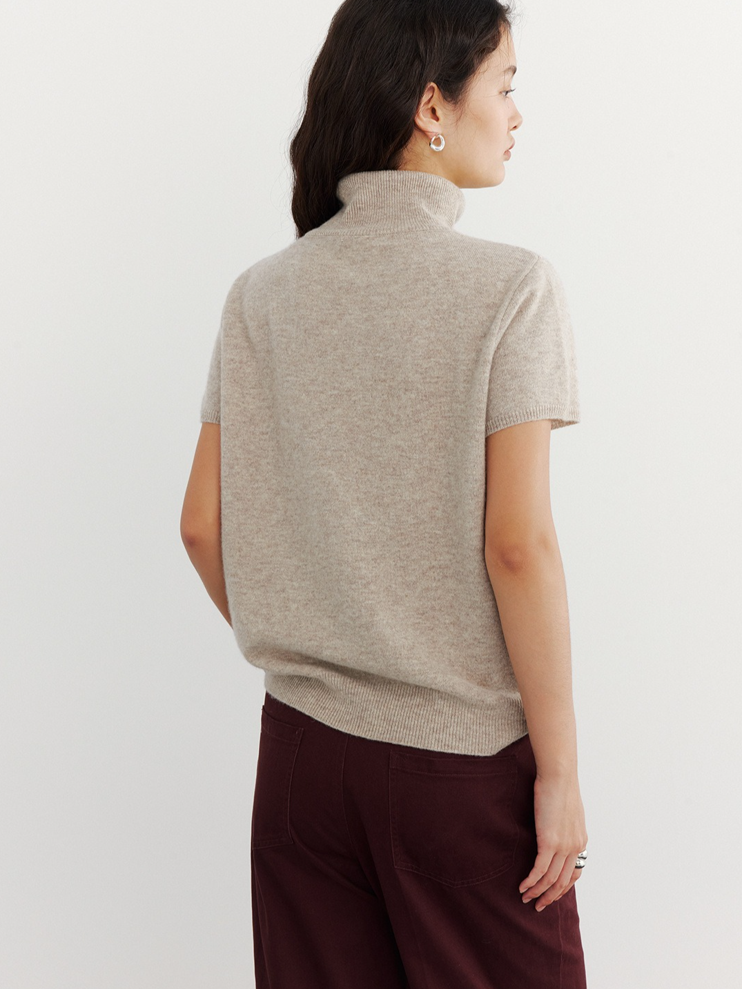HALF-SLEEVE TURTLENECK KNIT 2126
