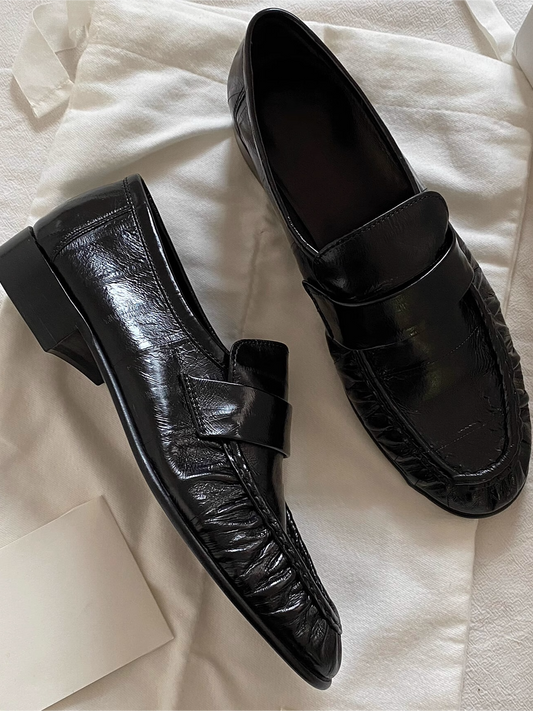 ギャザーレザーローファー 2099