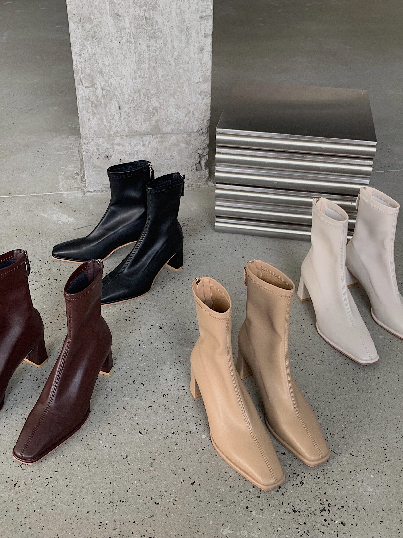 Square toe leather boots/スクエアトゥレザーブーツ