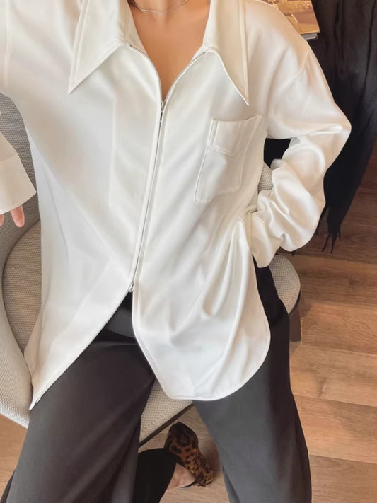 ビックカラージップシャツ 2332