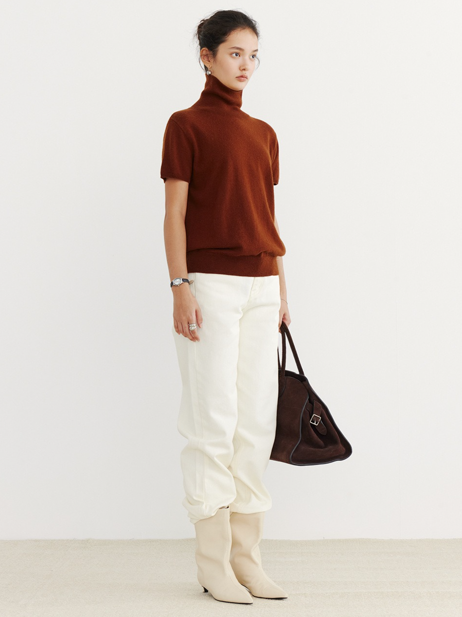 HALF-SLEEVE TURTLENECK KNIT 2126