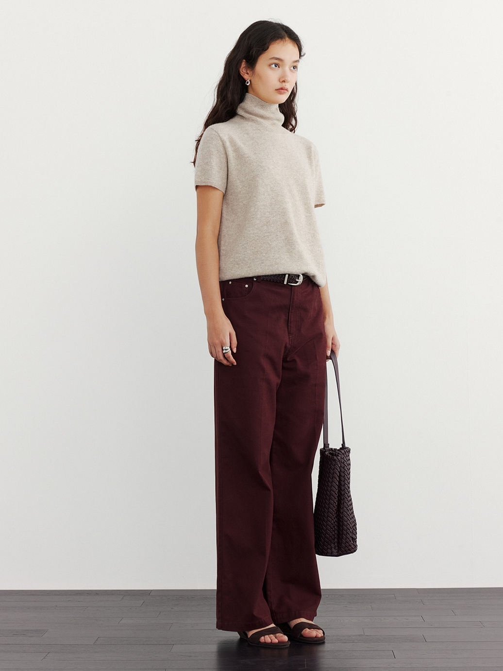 HALF-SLEEVE TURTLENECK KNIT 2126