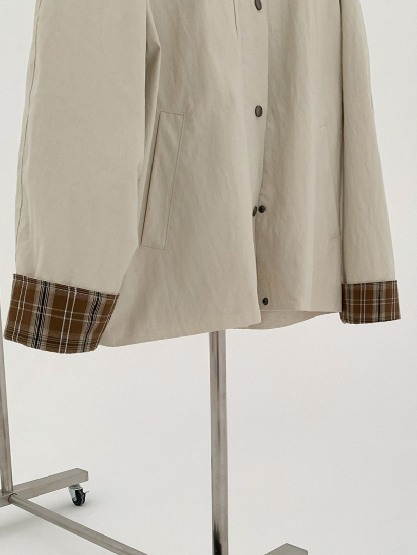 スタンドカラーラグランスリーブジャケット 2160