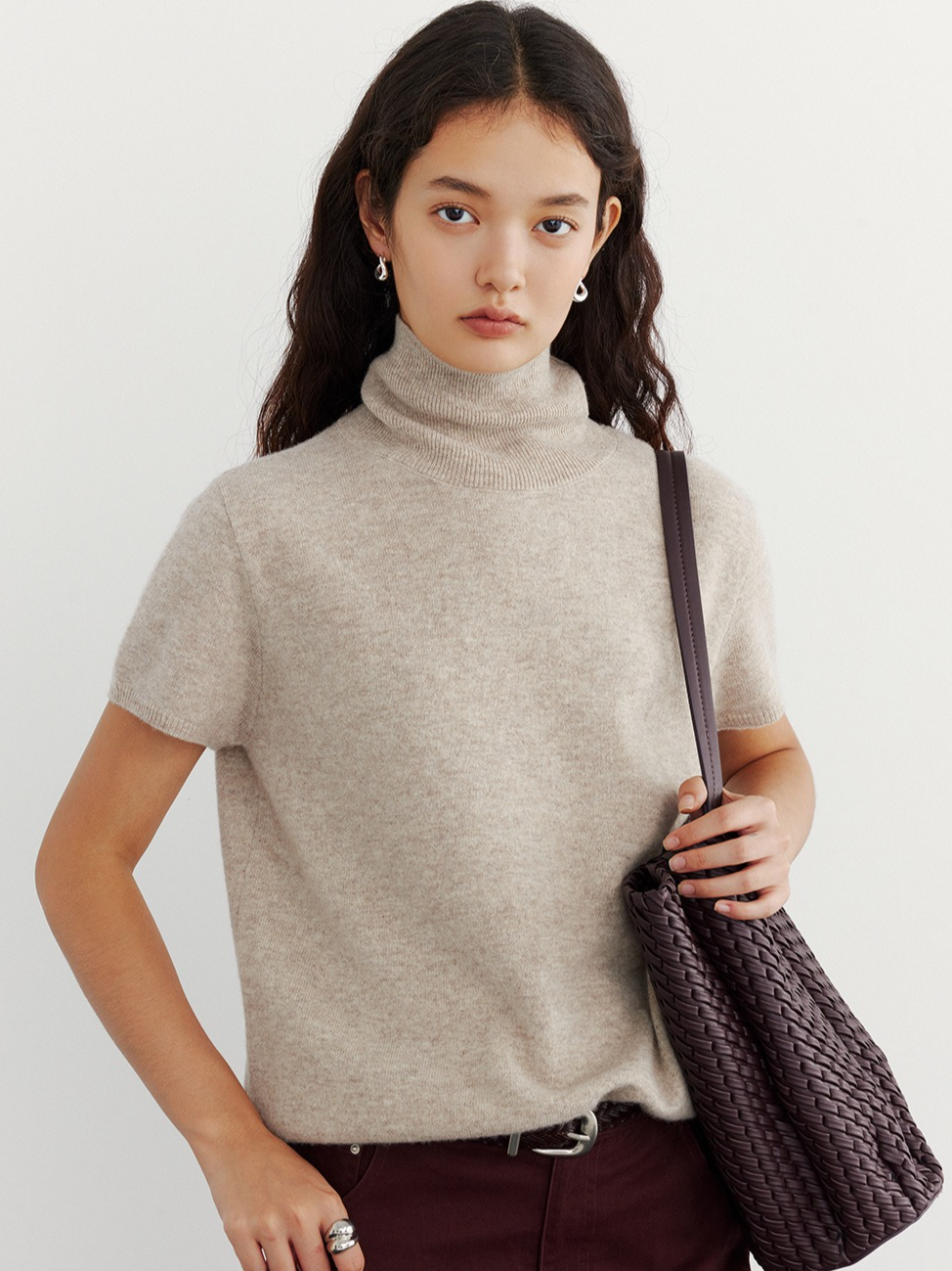 HALF-SLEEVE TURTLENECK KNIT 2126