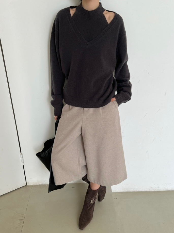 フェイクレイヤーニットトップ 2187