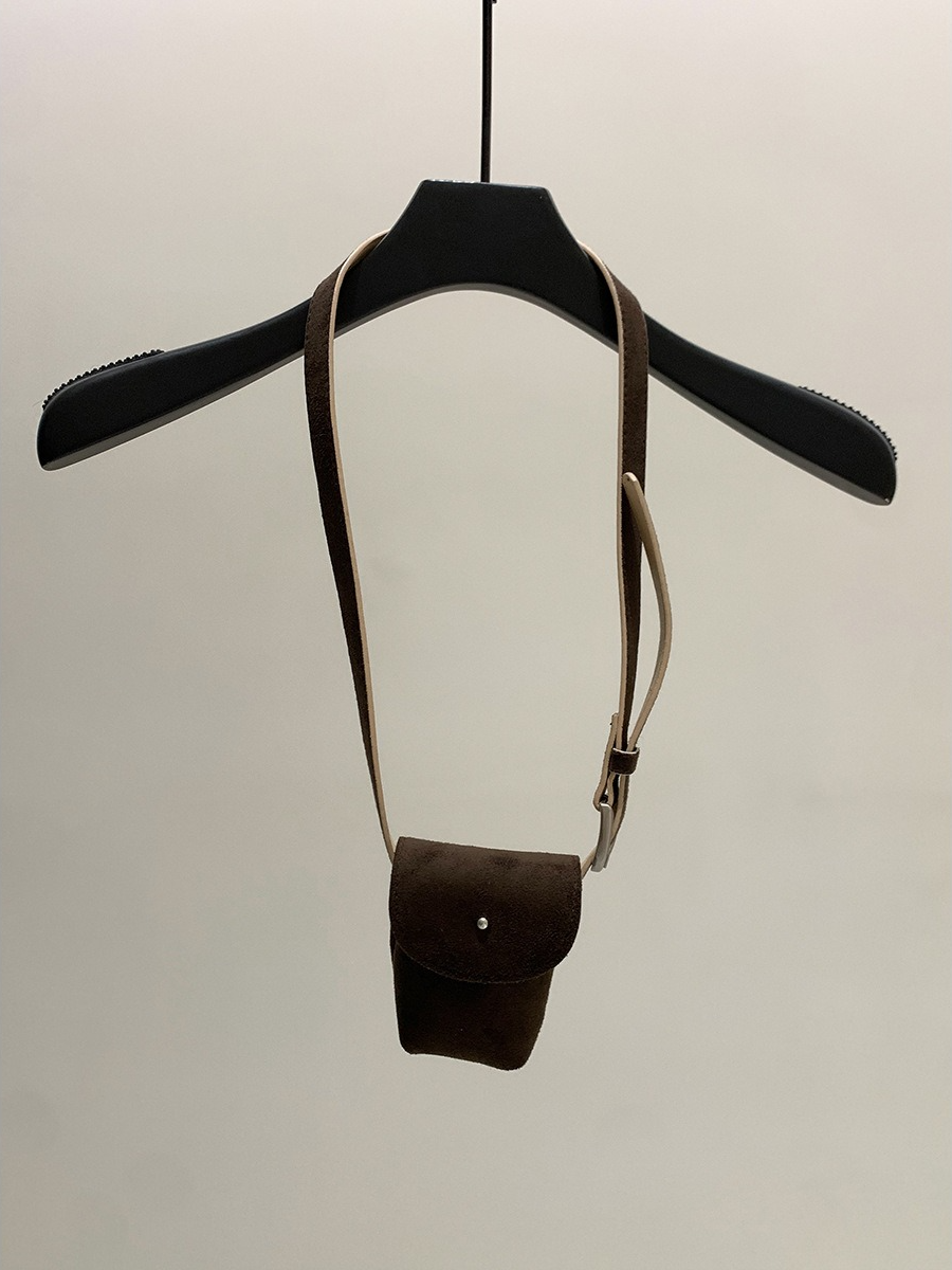 SUEDE BELT FLAP BAG 2122
