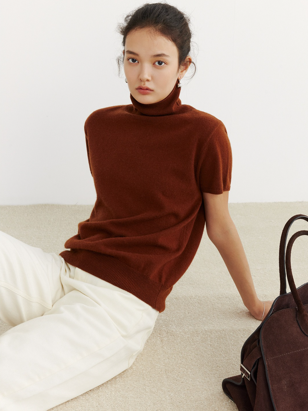 HALF-SLEEVE TURTLENECK KNIT 2126