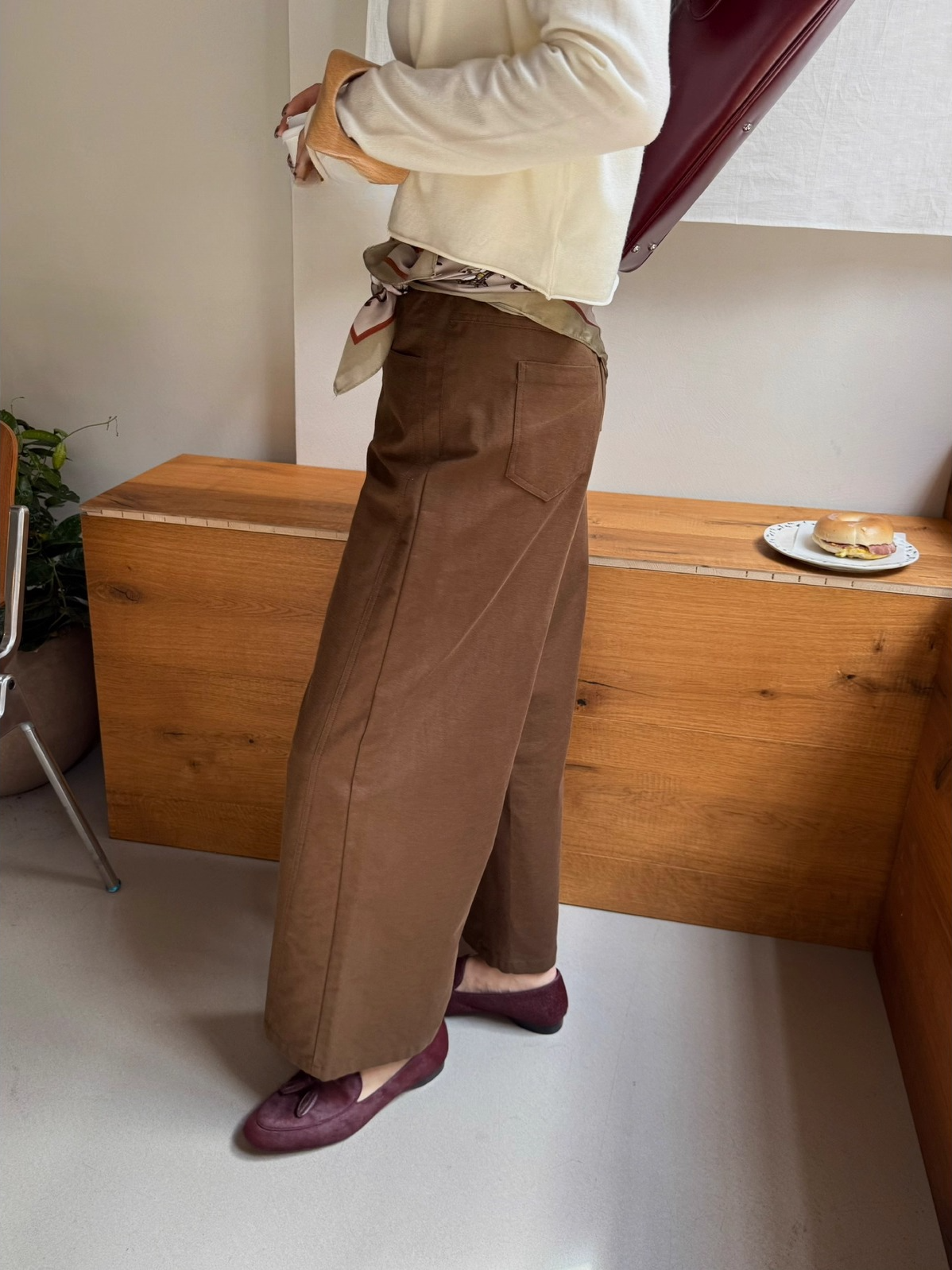 スカーフセットツイルワイドパンツ 2108