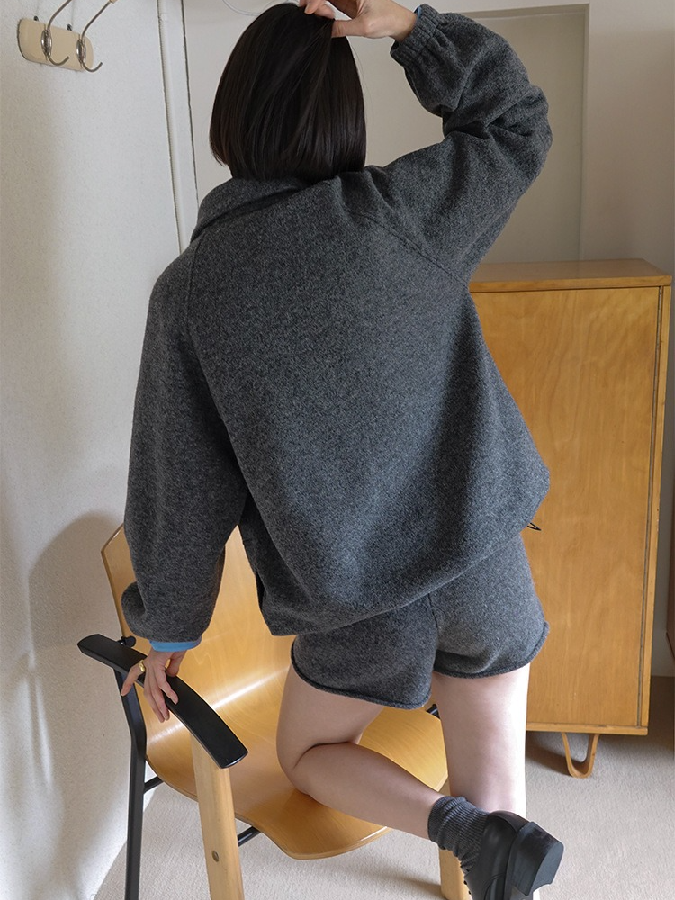 ハーフジッププルオーバー 2166
