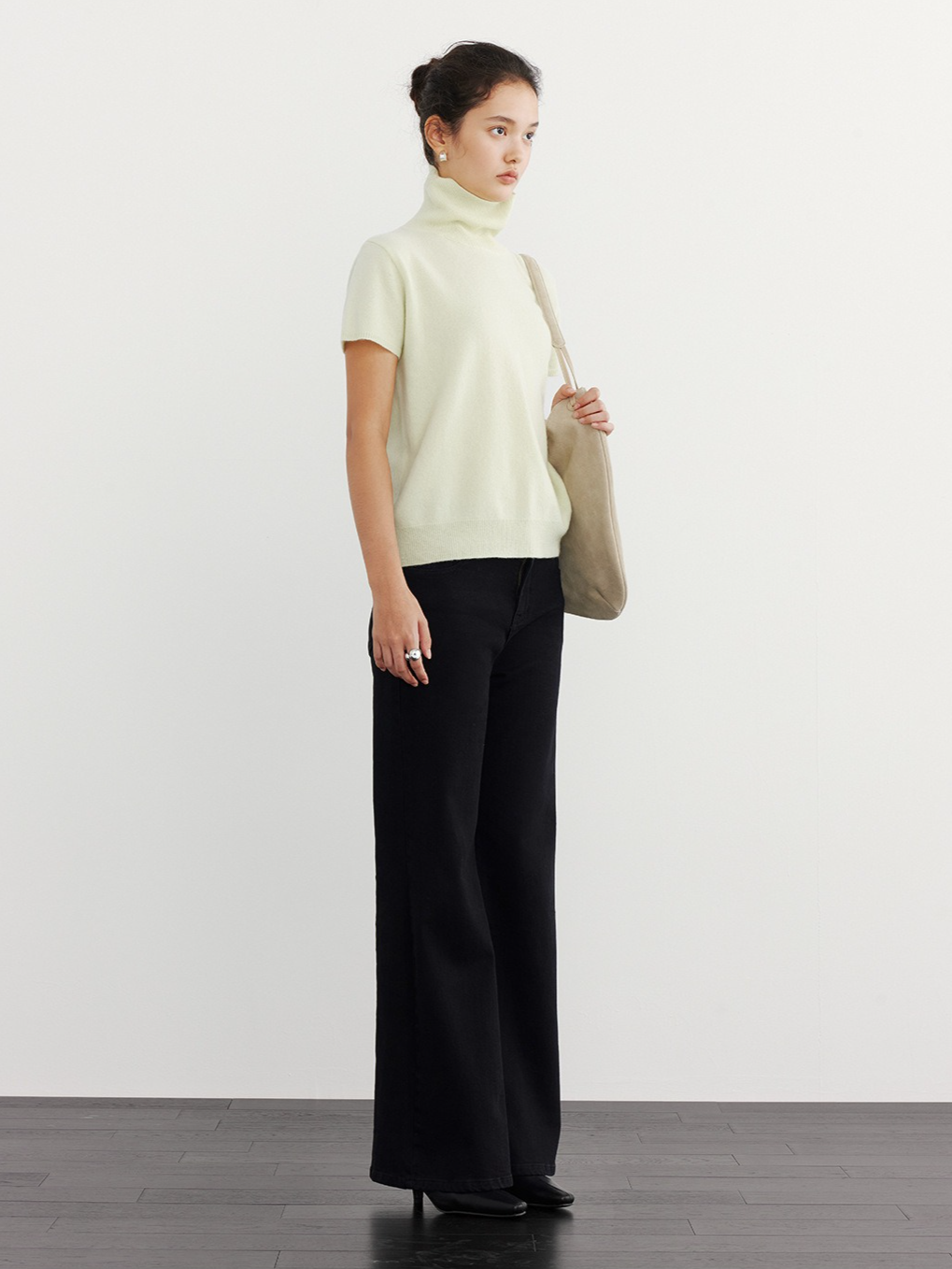HALF-SLEEVE TURTLENECK KNIT 2126