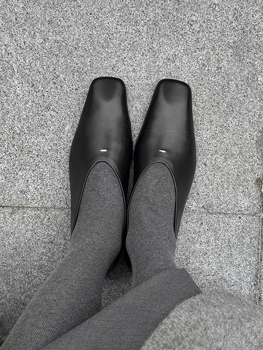 スクエアトゥフラットシューズ 2157