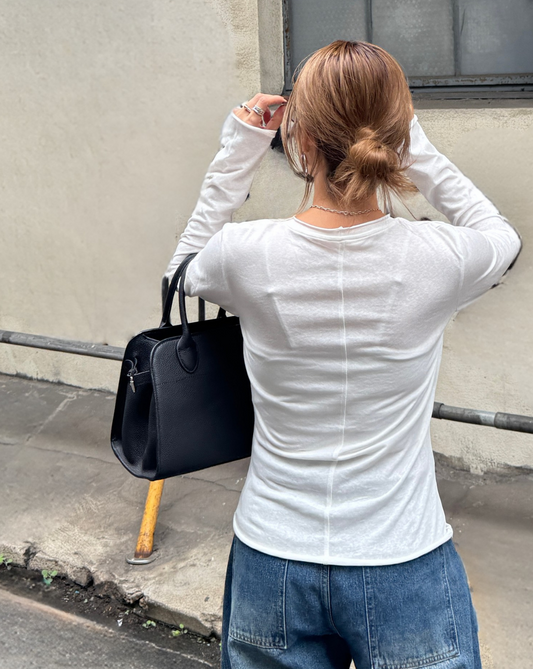 DOUBLE NUANCE NECK TOPS × chiiica03