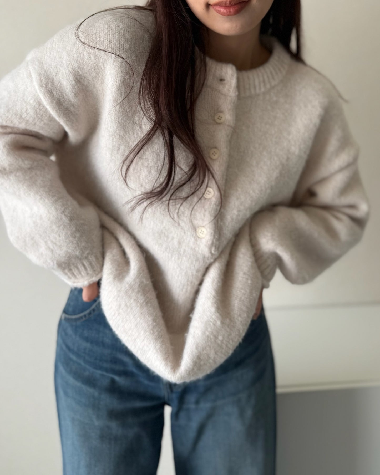 ヘンリーネックオーバーサイズニット2230