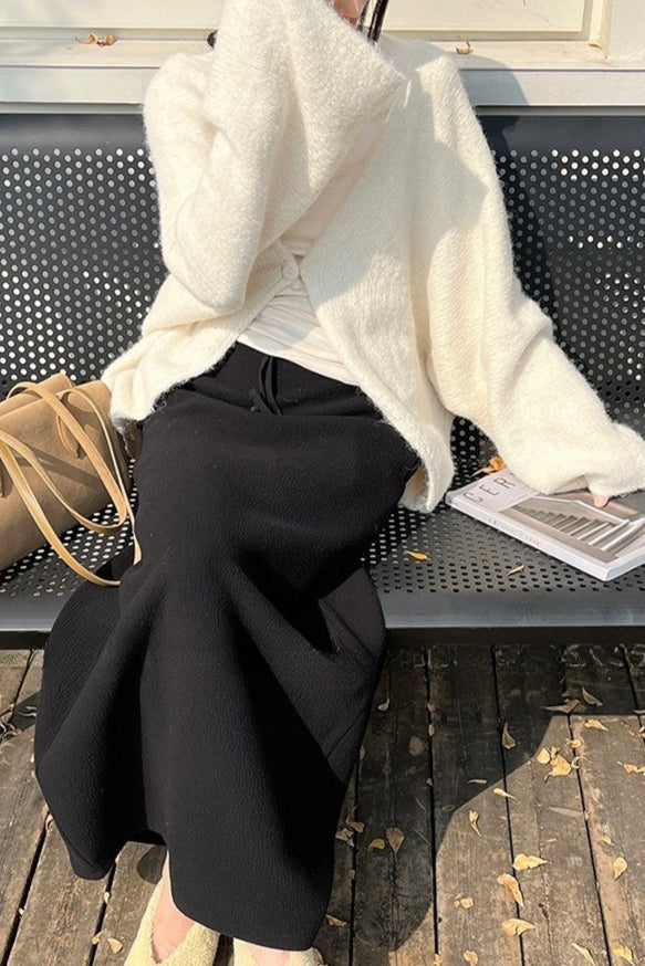 バックリボンVネックニット 2255