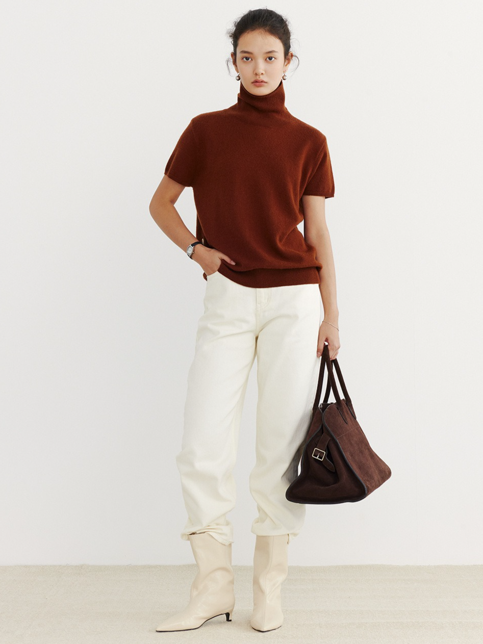 HALF-SLEEVE TURTLENECK KNIT 2126