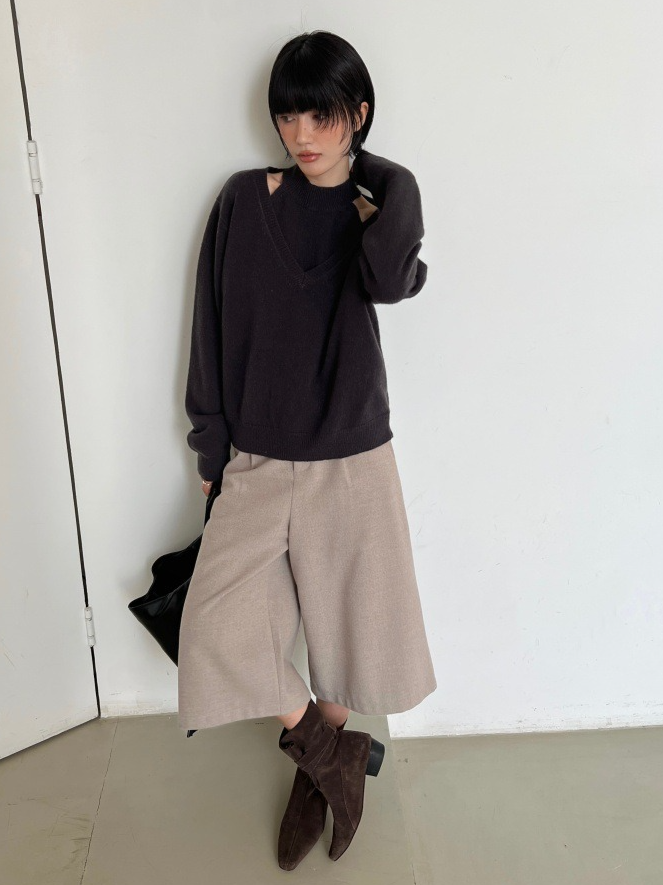 フェイクレイヤーニットトップ 2187