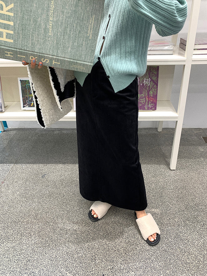 スエードロングスカート 1250