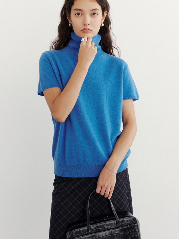 HALF-SLEEVE TURTLENECK KNIT 2126