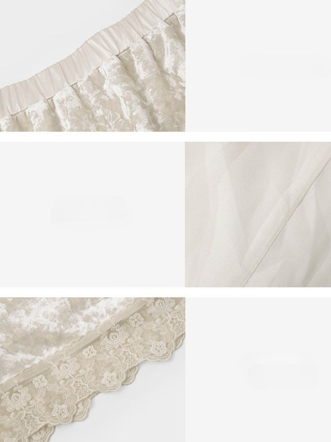 VELVET LACE SKIRT 2478