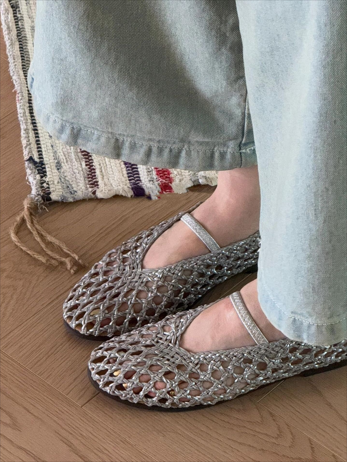 MESH STRAP FLAT SHOES 2330