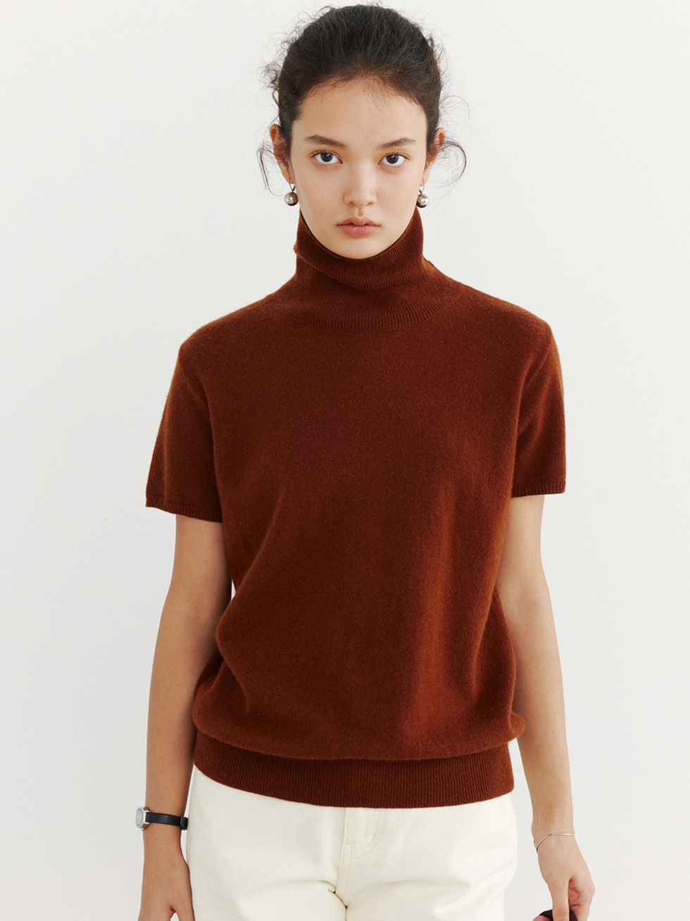 HALF-SLEEVE TURTLENECK KNIT 2126