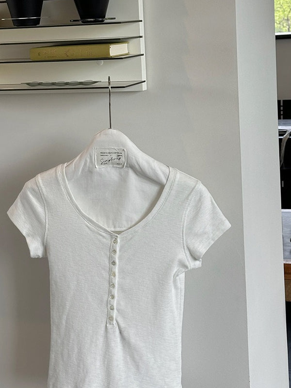 ヘンリーネックショートTシャツ 2380