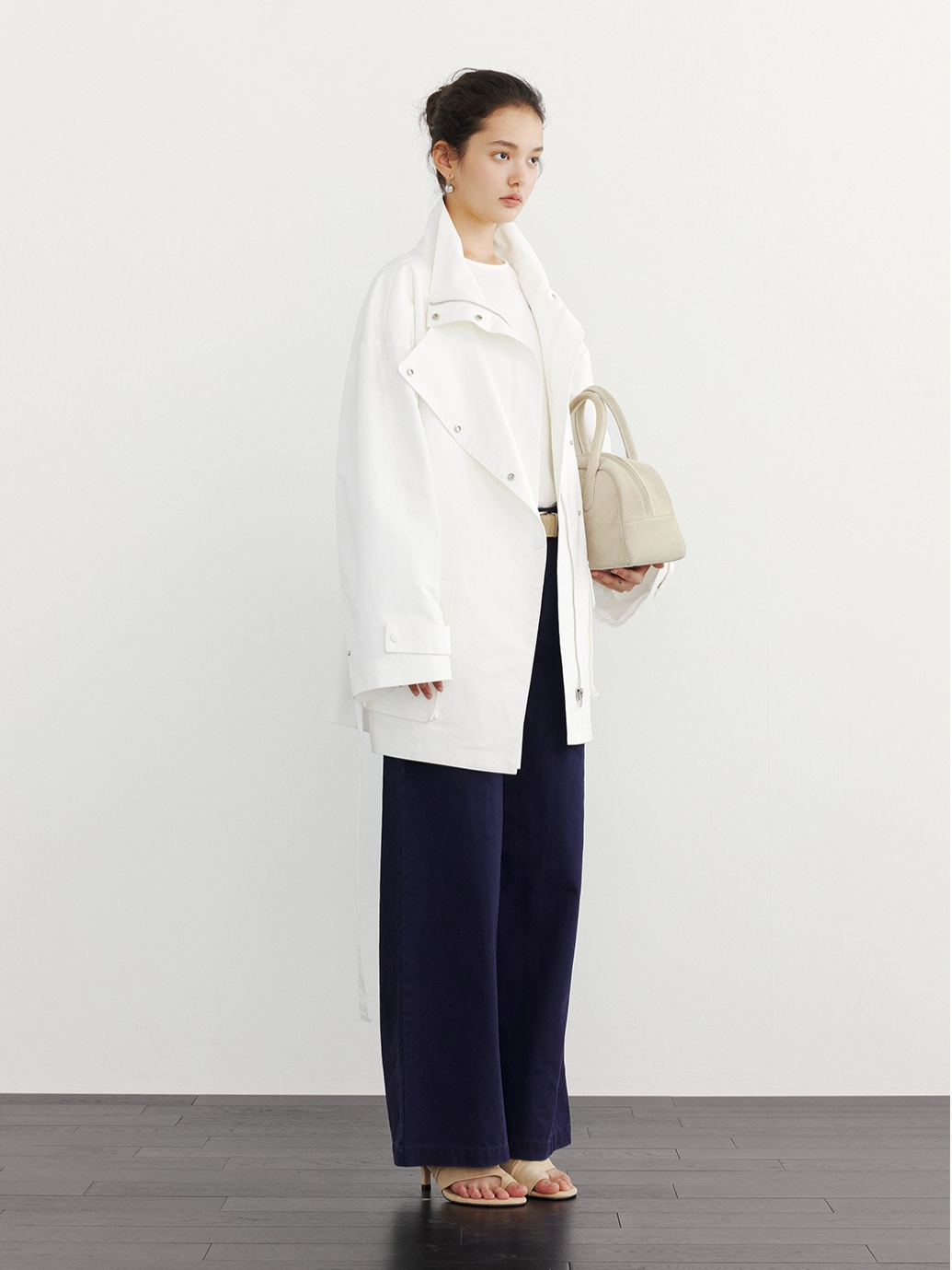 OVERSIZED STAND COLLAR COAT 2128