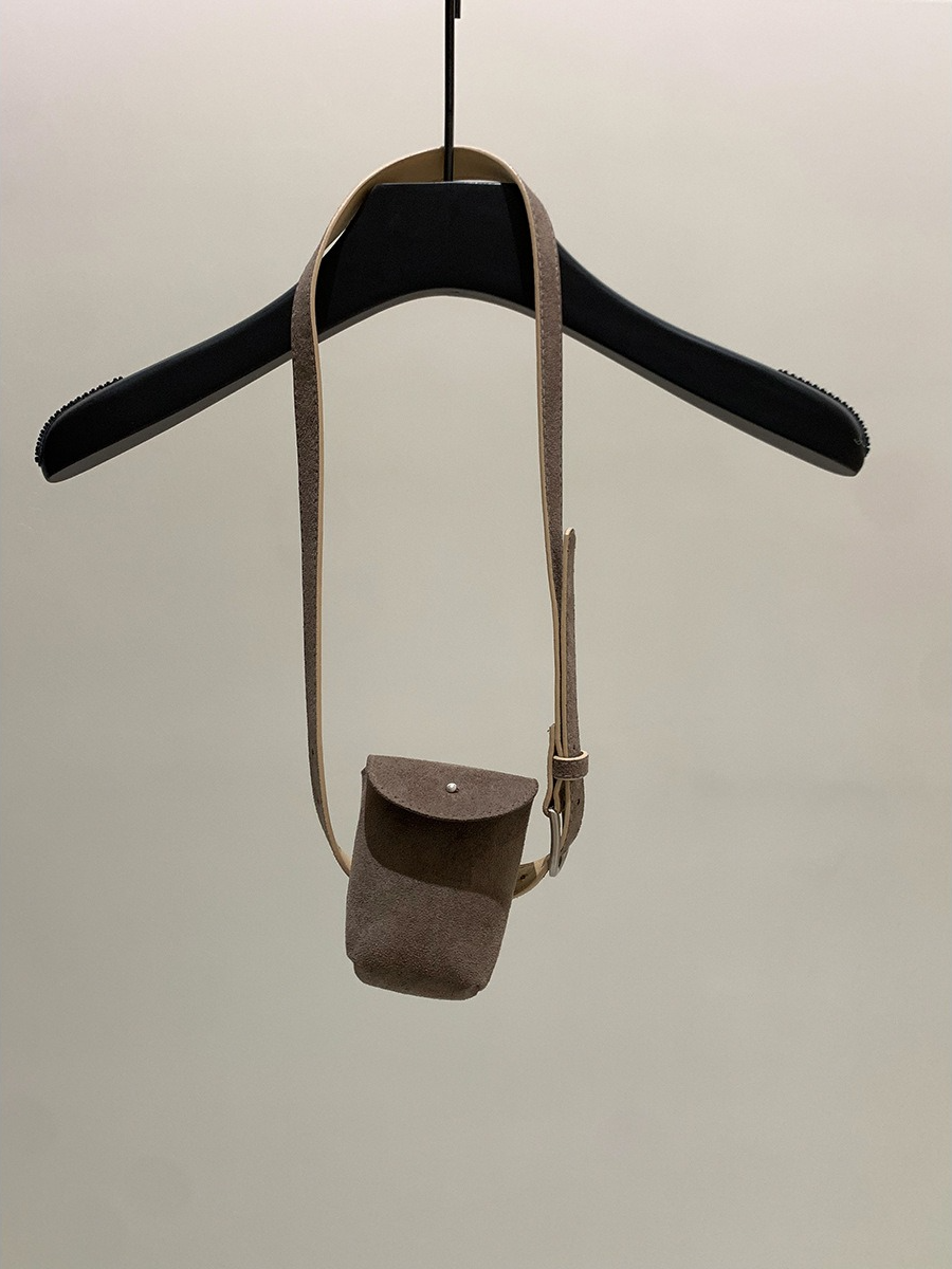 SUEDE BELT FLAP BAG 2122