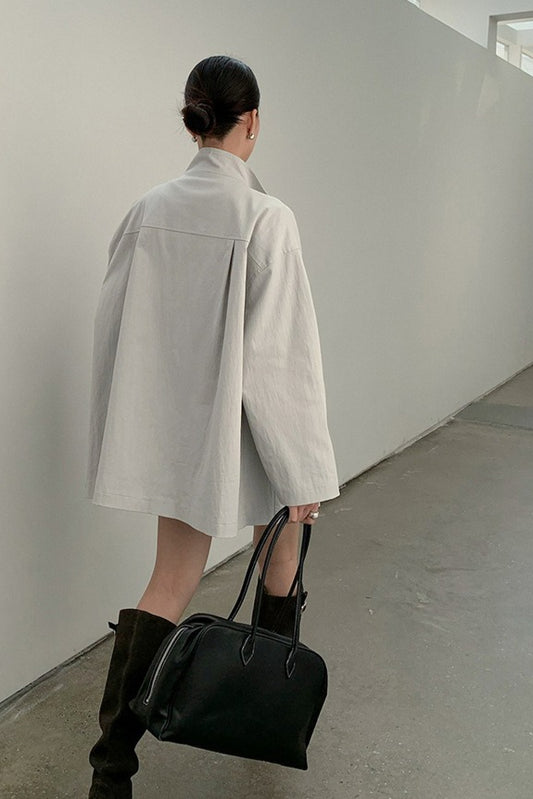 OVERSIZED STAND COLLAR JACKET 2321