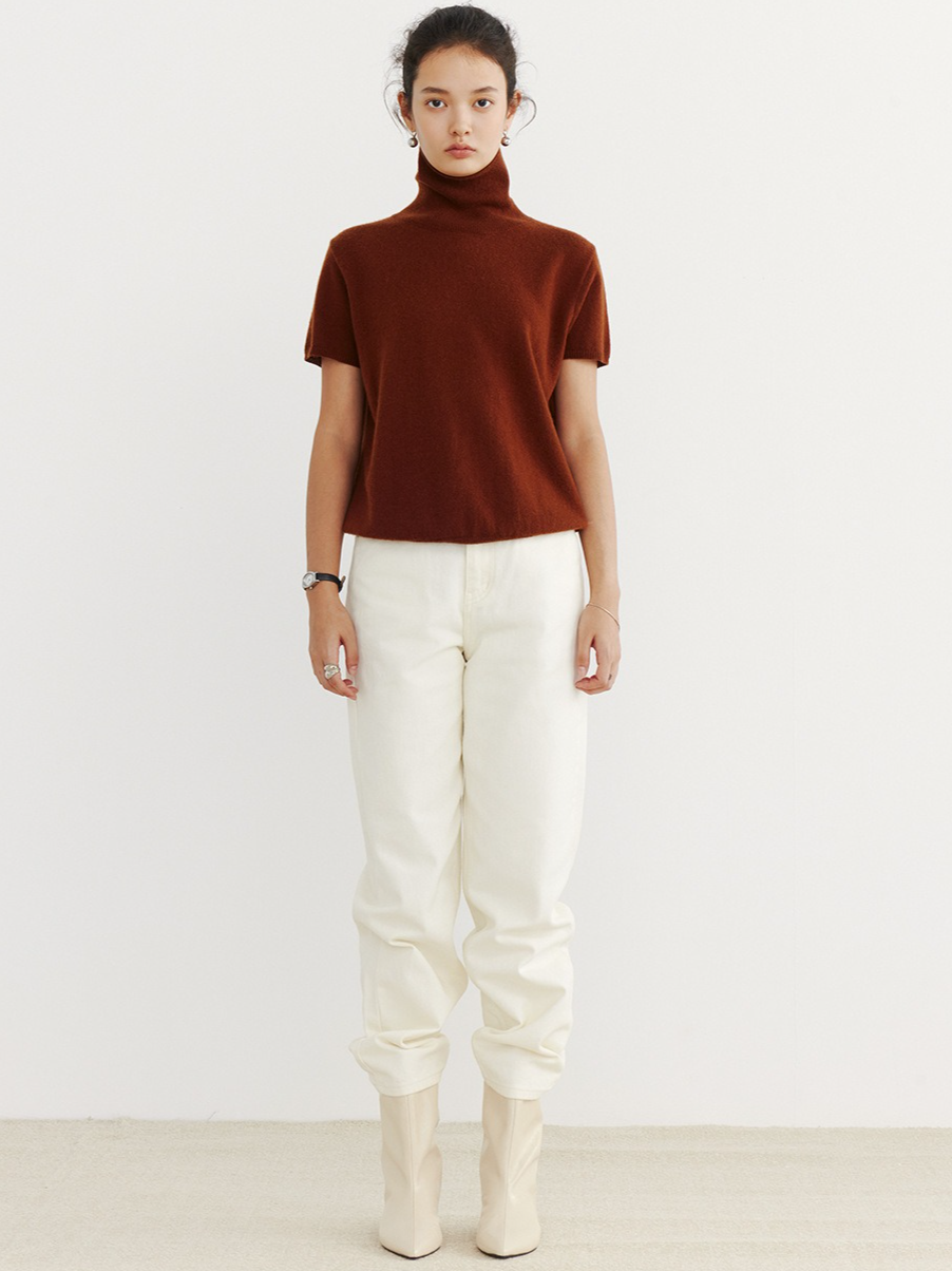 HALF-SLEEVE TURTLENECK KNIT 2126