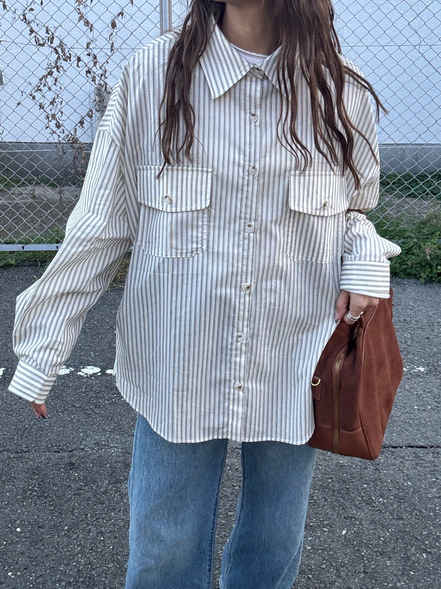 NUANCE STRIPE SHIRT × chiiica04