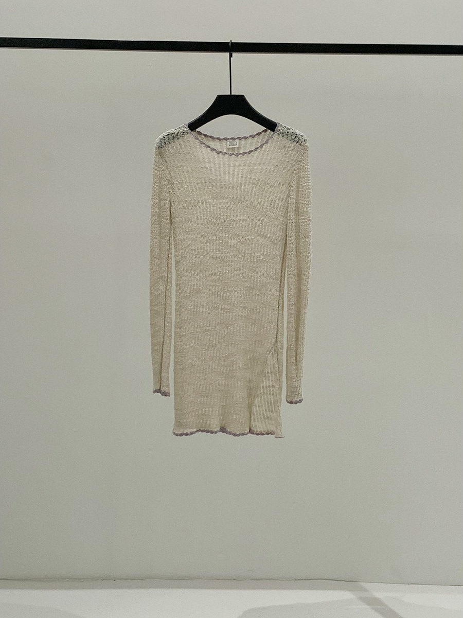 SHEER KNIT LONG TOP 2120