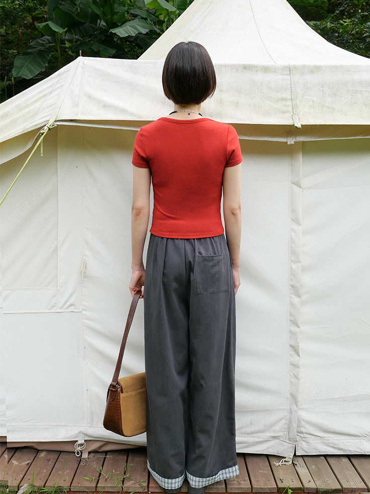 ダブルタックワイドパンツ 2086