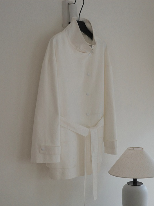 OVERSIZED STAND COLLAR COAT 2128