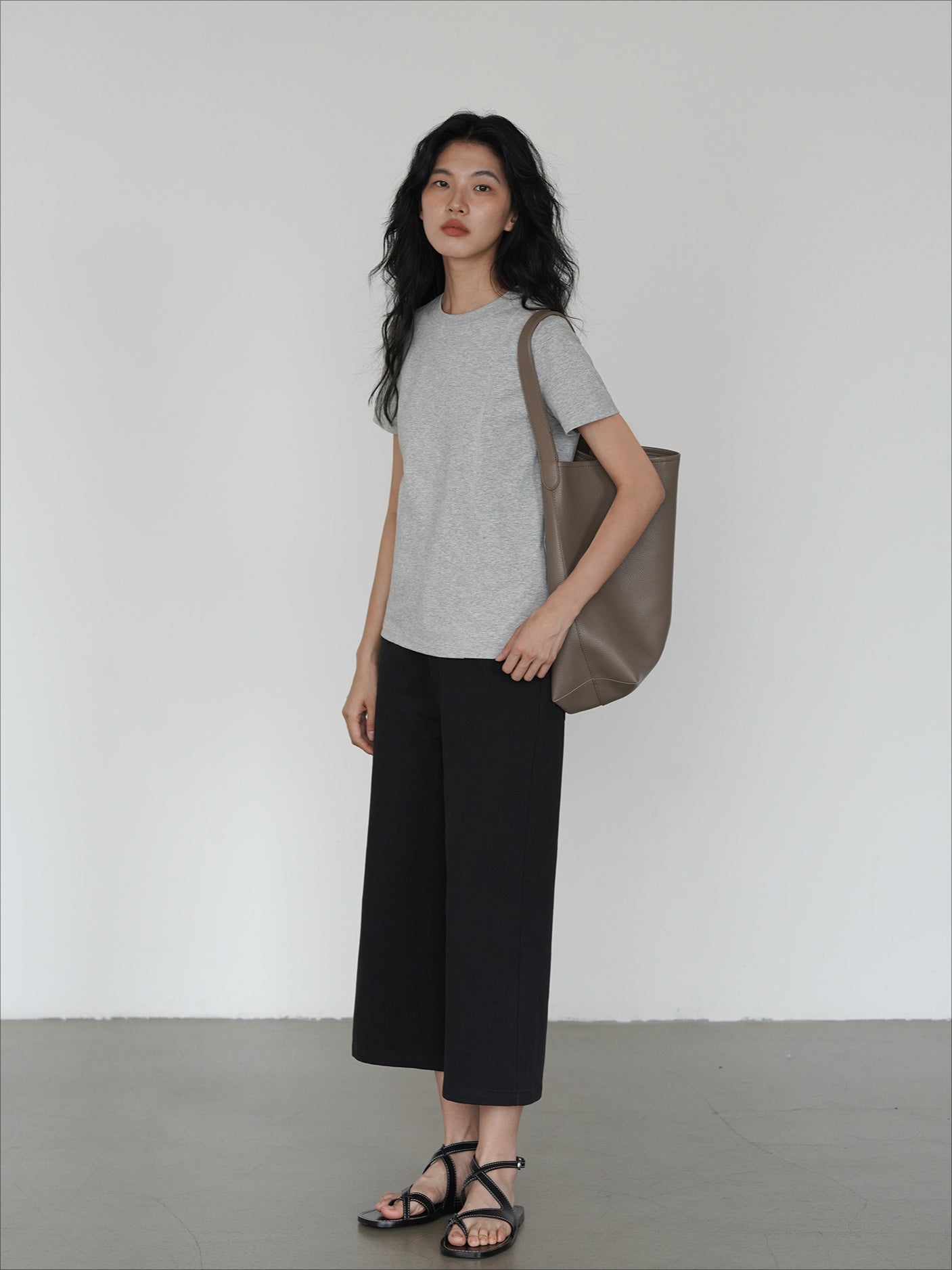 クロップドストレートパンツ 2076