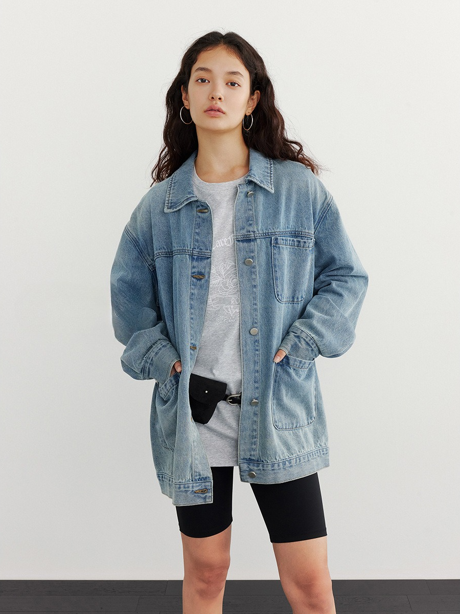 VINTAGE LOOK DENIM JACKET 2123