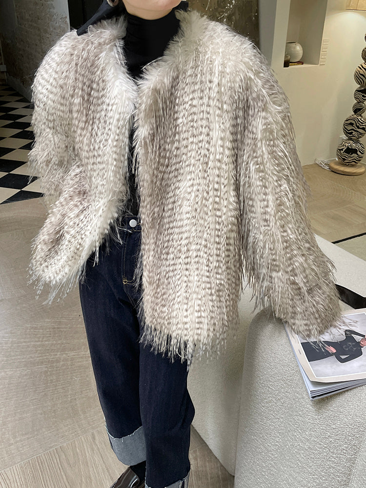 フェイクファーシャギーコート 1253