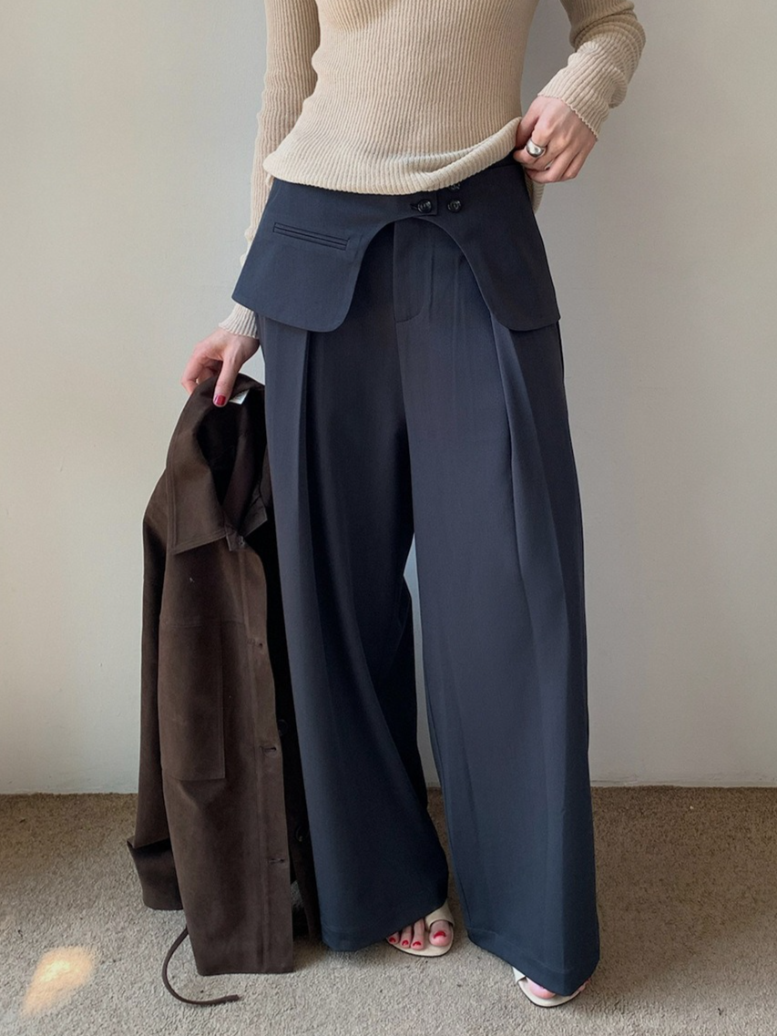 LAYERED FLAP TUCK PANTS 2130 – gypsophila