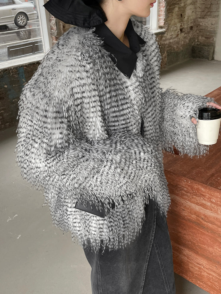 フェイクファーシャギーコート 1253