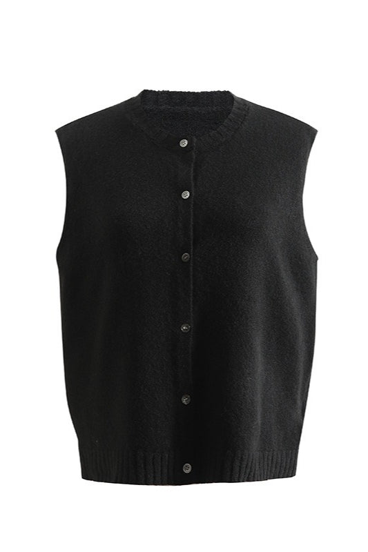 クルーネックニットベスト 2284
