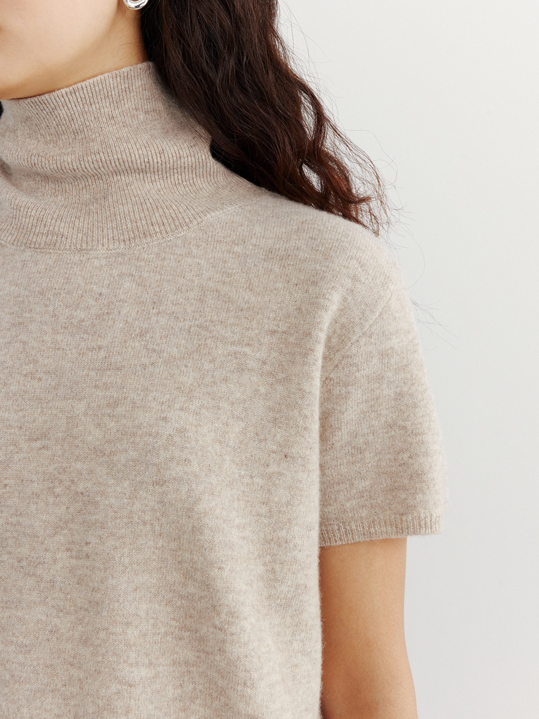 HALF-SLEEVE TURTLENECK KNIT 2126