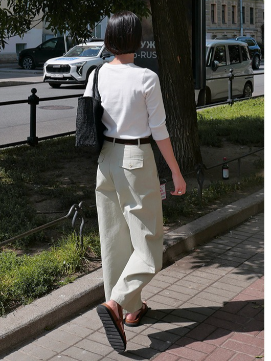 ハイウエストワイドチノパンツ 2174