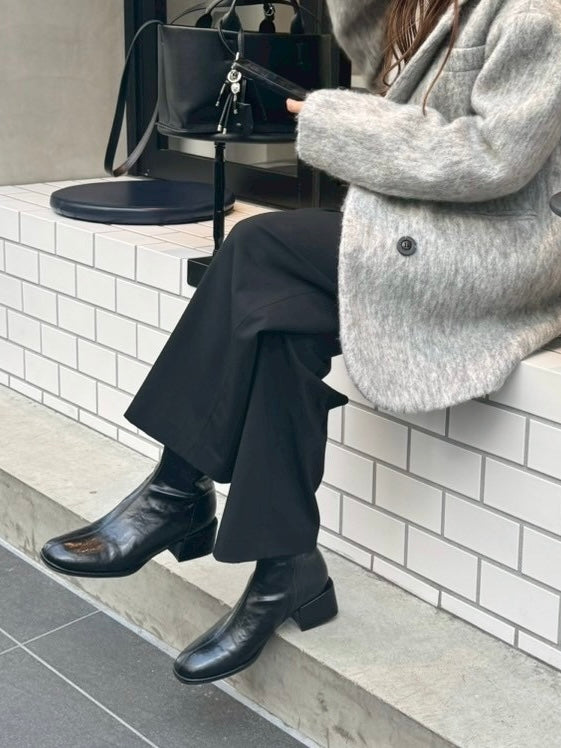 靴 SQUARE TOE SHOES /eaphi Eaphi SQUARE TOE SHOES ブラック 37 靴