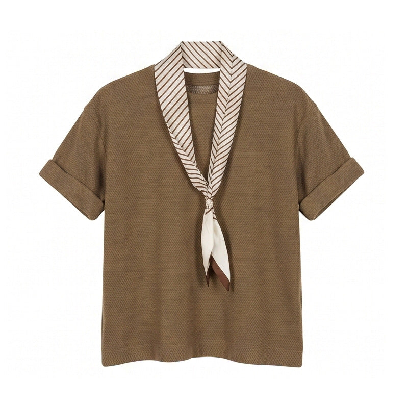 SCARF ACCENT TOP 2486