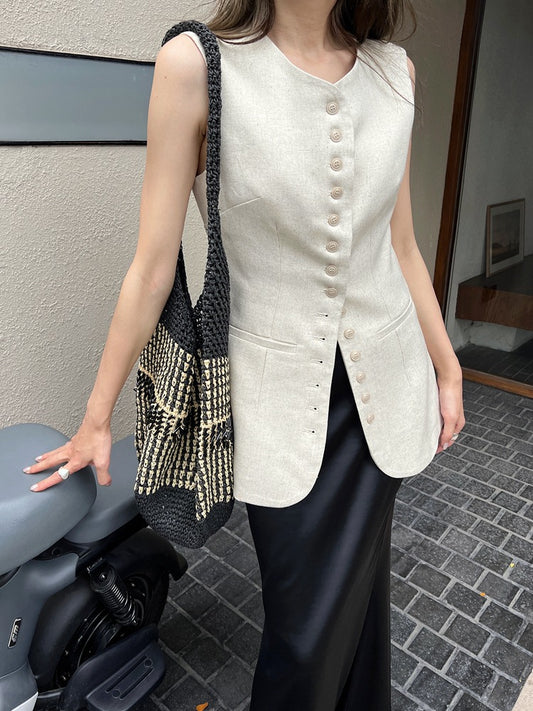 ノーカラーマニッシュベスト 1450